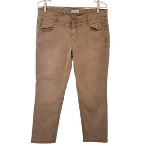 Free People Tan Cropped Pants Size 30 Waist